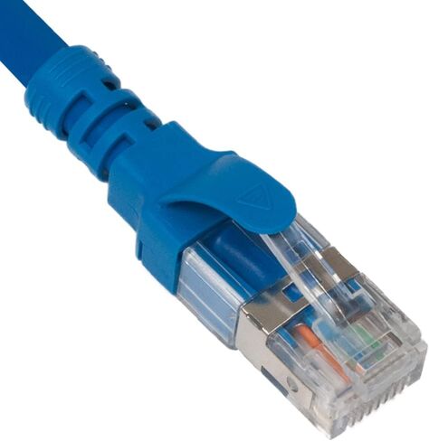 ICC CAT6A U/FTP UL Listed RJ45 Ethernet Patch Cord, Stranded, 500 MHz, Pure Bare Copper Wire, 26 AWG, LAN Network Patch Cable, Slimline Strain Relief, Red, 5 FT, 10-Pack in Saudi Arabia