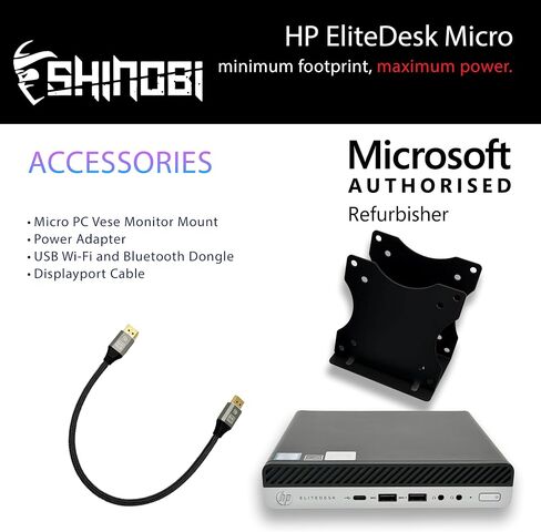 HP EliteDesk 600 G4 Mini PC | Intel Core i5-8500T | 32GB RAM | 1TB SSD | Windows 11 Pro | Wi-Fi+ BT | Mini Desktop Computer (Renewed) (32GB RAM + 1TB SSD) in Saudi Arabia