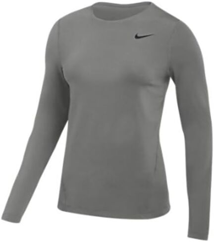 قميص Nike نسائي Pro All Over Dri-Fit بأكمام طويلة شبكي (الولايات المتحدة، ألفا، متوسط، عادي، عادي، أسود) in Saudi Arabia
