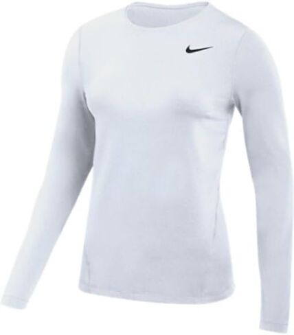 قميص Nike نسائي Pro All Over Dri-Fit بأكمام طويلة شبكي (الولايات المتحدة، ألفا، متوسط، عادي، عادي، أسود) in Saudi Arabia
