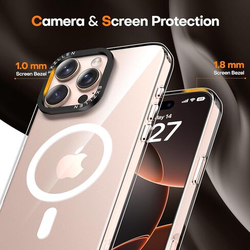 تتضمن حالة iPhone 16 Pro Max ، المتوافقة مع جميع ملحقات Magsafe ، حماة شاشة 2x 9H ، وغطاء الهاتف المحسّن 4x حماية السيليكون لـ 16 Pro Max 6.9 "، Black in Saudi Arabia