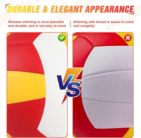 Volleyball Official Size 5 Waterproof Soft Sand Volley Balls for Beginners Adults Men Women Indoor Outdoor Pool Beach Gym Game Training Competition Play Gift in Saudi Arabia