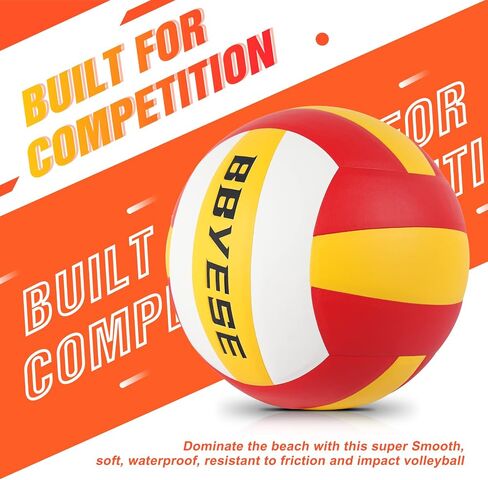 Volleyball Official Size 5 Waterproof Soft Sand Volley Balls for Beginners Adults Men Women Indoor Outdoor Pool Beach Gym Game Training Competition Play Gift in Saudi Arabia