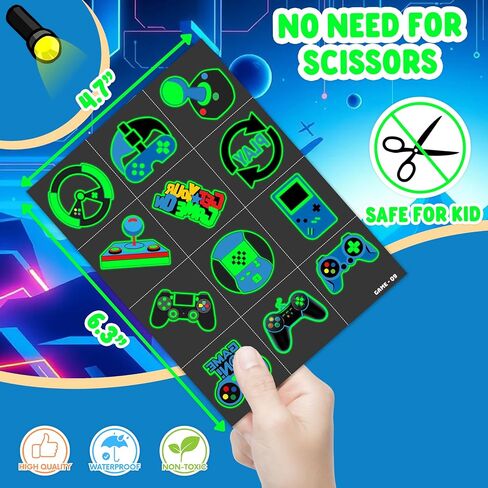 Gamer الوشم المؤقت تحت عنوان زينة حفلات أعياد الميلاد، لوازم ديكورات لطيفة، ملصقات وشم لطيفة 8 أوراق 96 قطعة هدايا للأطفال الأولاد والبنات، ألعاب الفصول الدراسية، جوائز كرنفال عيد الميلاد in Kuwait