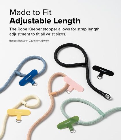 Ringke Holder Link Flow Hand P-Type Designed for Phone Lanyard, Cute Soft Adjustable Wrist Strap with Tether Tab in Kuwait