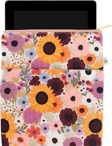 Elyse Breanne Design, 9-11 inch Tablet Sleeve, Protective Bag, Carrying Case, Top Zipper Closure, Front Pocket, Rainbow Garden in Saudi Arabia