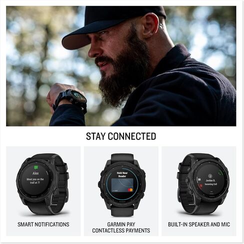 Garmin Tactix 8 51mm Solar Displasing Elite Premium GPS Smartwatch ، تشمل Ballistip Ballists Elite Solver ، مصباح يدوي مدمج ، وحزمة عمر البطارية 48 يومًا وأكثر من ذلك in Kuwait