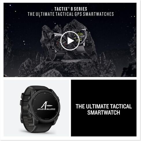 Garmin Tactix 8 51mm Solar Displasing Elite Premium GPS Smartwatch ، تشمل Ballistip Ballists Elite Solver ، مصباح يدوي مدمج ، وحزمة عمر البطارية 48 يومًا وأكثر من ذلك in Saudi Arabia