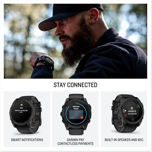 Garmin Tactix 8 51mm Solar Displasing Elite Premium GPS Smartwatch ، تشمل Ballistip Ballists Elite Solver ، مصباح يدوي مدمج ، وحزمة عمر البطارية 48 يومًا وأكثر من ذلك in Saudi Arabia