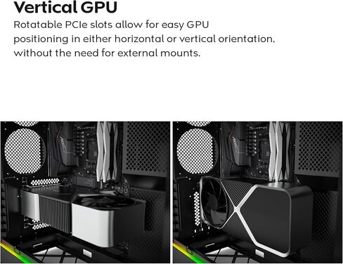MONTECH HS02 PRO, ATX Mid-Tower PC Case, Gaming PC, High-Airflow, Reversible Layout, Sturdy Curved Tempered Glass Front Panel, 5x ARGB PWM Fan Pre-Installed, Sink-in Design, Toolless Panels, Black, US in Saudi Arabia