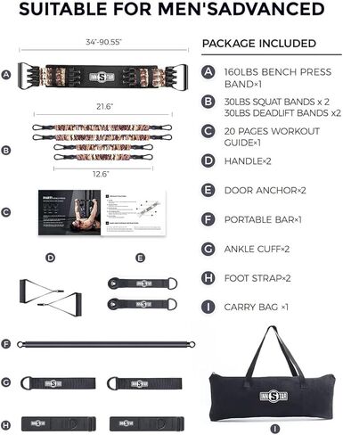 مجموعة الصالة الرياضية المحمولة من INNSTAR لتمارين رفع الطاقة والمقاومة لكامل الجسم in Kuwait