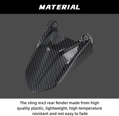 واقي الطين للحاجز الخلفي للدراجة النارية لدراجة Talaria Sting X3/MX3/MX4 الكهربائية الترابية باللون الأسود in Saudi Arabia