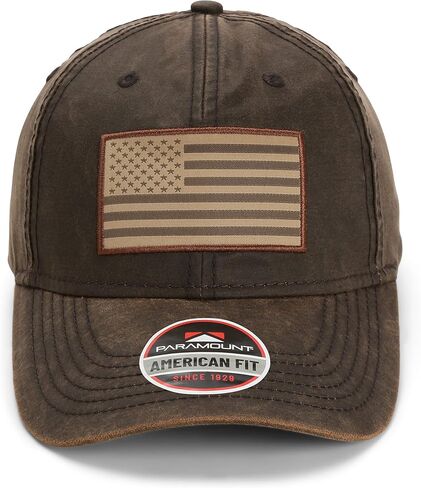 Waxed Cloth American Flag Cap American Fit US Flag Cap Fits Head Size MD - 2X in Saudi Arabia