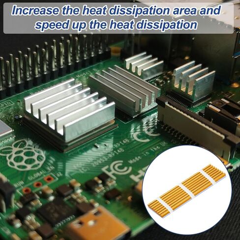 PATIKIL M.2 2280 Nvme SSD Heatsink 70x22x3mm, 2 Set Radiator Cooler Aluminum Heat Sink Cooling Fin with Thermal Pads/Tape/Rubber Ring for Laptop Electronics CPU Led, Silver in Kuwait