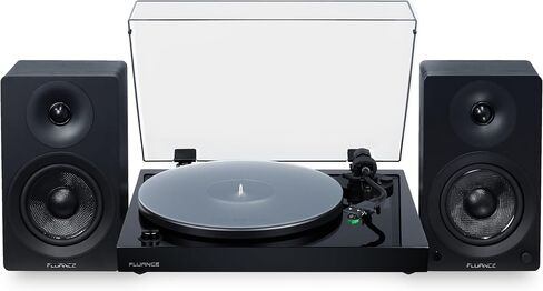 Fluance RT81+ Elite Hifi Vinyl Turntable (Walnut) و AI41 مكبرات الصوت التي تعمل بتكنولوجيا الكتب (White Walnut): صوت عالي الدقة ، مكبر للصوت المتكامل ، خرطوشة صوتية Technica in Kuwait