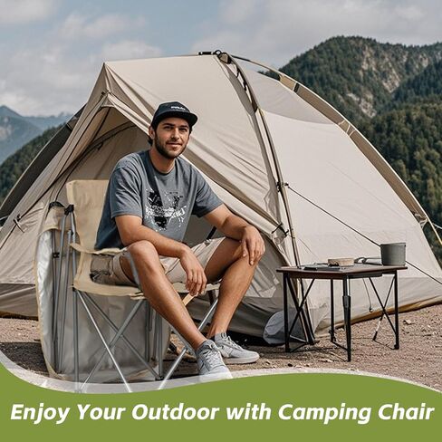 Camping Chair 2 Pack Portable Camping Chair with Canopy,Folding Chair with Canopy, Durable 600D Oxford Canopy Chair for Camping, Beach, Picnics, Fishing & Sports,Black in Saudi Arabia