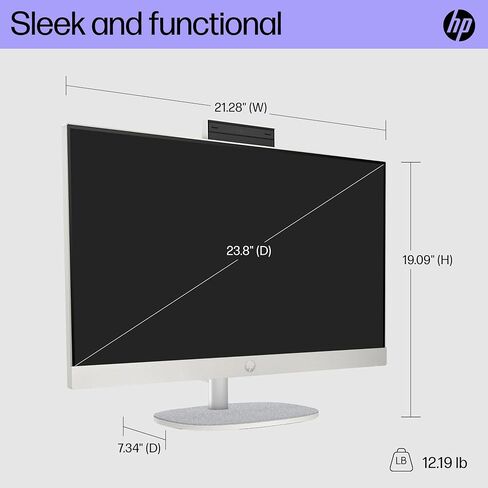 HP 23.8 inch All-in-One Desktop PC, FHD Display, AMD Athlon Gold 7220U, 4 GB RAM, 256 GB SSD, AMD Radeon Graphics, Windows 11 Home in Saudi Arabia