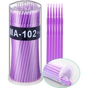 100 Pcs Touch Up Paint Brushes, Repair Paint Brushes，for Automotive Paint chip Repair, Clearance Cleaning,Be Applicable to fine Operation and Other Details(1.5mm& Purple)