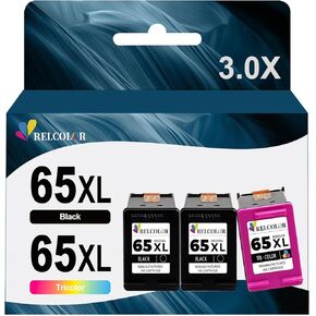 استبدال خرطوشة الحبر المعاد تصنيعها لـ HP 65XL HP65 65 XL مجموعة اللون الأسود لـ HP65XL لـ 5000 5055 5052 5014 5010 5070 3755 3700 3772 3752 2622 2640 2652 2655 2600 طابعة، 3 عبوات