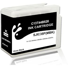 SJIC35P Matte Black Ink Cartridge C13T44B520 Inks Remanufacture Compatible for ColorWorks CW-C6000A CW-C6000P CW-C6500P CW-C6500A Color Inkjet Label Printer