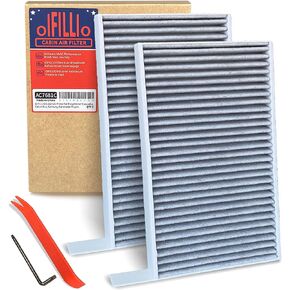 Cabin Air Filter for Tesla Model Y Model 3 (2017-2023), Replace OEM 1107681-00-A, 1107681-00-C, CAF15035M OIFILLIO Cabin Filter with Activated Carbon AC7681C, with tools