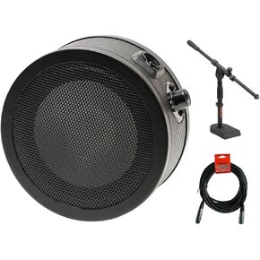 Yeegfeyn Solomon MiCS LoFReQ Dynamic Capture Mic (Black) with MS-5340 Kick Microphone Stand & XLR Cable Bundle