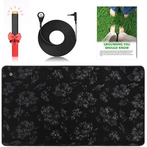 Grounding Mat for Bed, Upgraded Grounding Pad with Pattern Earth Mat with Testing Pen, Grounding Mat for Sleeping