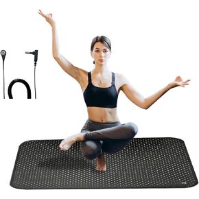 Grounding Mat, Earth Grounding Mat for Sleeping, Earth Mat Grounding Pad for Energy, Pain Relief, Inflammation, Feet and Back Pain (23.6"x35.4")