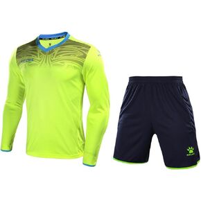 KELME Soccer Goalkeeper Jersey Uniform Kit - Mens Padded Football Goalie Shirt, Shorts and Socks - Kids and Adult Sizes