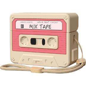 AirPods Pro 2 Case Cover, KOREDA Funny Cassette Tape Design Case for Airpods Pro 2nd Generation/1st Generation (2023/2022/2019), Cute Cartoon Fashion Silicone Protective Case for Women Men (Blue)