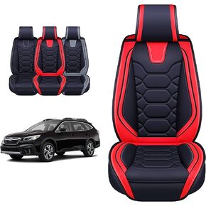 OASIS AUTO Forester Outback Legacy Impreza Crosstrek Accessories Seat Covers 2010-2025 Custom Fit Leather Cover Protector Cushion (Premium Full Set, Brown)