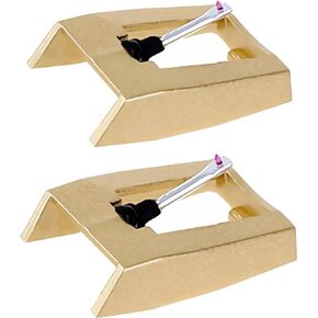 إبر مشغل التسجيلات، 2 حزمة من قلم إبرة بديل قابل للضبط من الفينيل لمشغلات تسجيل Victrola Crosley iON Boytone Jensen LP (ذهبي) in Kuwait