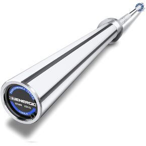 7ft Olympic Barbell Bar 45LB Load 1500-lbs Capacity Available, for Gym Home Exercises, Weightlifting, Powerlifting for 2" Olympic Plates
