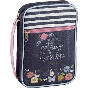 Creative Brands Faithworks - Poly Canvas Bible Cover with Carry Handle and Front Pocket Gifts of Faith Collection, 7 x 10-Inch, Nothing Impossible
