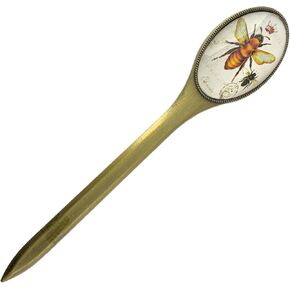 فتاحة رسائل نحل العسل الفرنسية، نحاس وزجاج، علبة هدايا، 7.25 بوصة طول in Kuwait