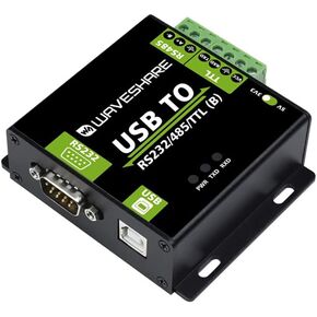 Waveshare USB to RS232/485/TTL Converter Onboard FT232RL Industrial Grade USB to RS232 Converter Support Mac Linux Android Windows 11/10 / 8.1/8 / 7
