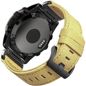 Compatible With Garmin, Canvas Watch Band Sports Strap For fēnix/Forerunner/Approach/MARQ/Quatix/Instinct/D2/Tactix, Tough Replacement Band For Men