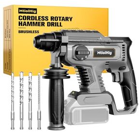 7/8" Rotary Hammer Drill for Makita 18V Battery: SDS-Plus Cordless Drill with Safety Clutch for Concrete Masonry, 2.5 Joules Power Drill, Including 4 Drill Bits