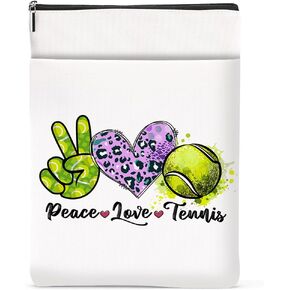 Funny Tennis Book Lovers Gifts Book Sleeve Tennis Gifts Book Pouch Book Protector with Front Pocket Tennis Accessories for Women Girls Friend Birthday Christmas Book Accessories Book Club Gifts