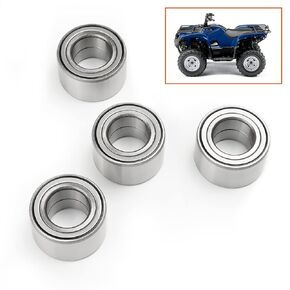 4PCS Front & Rear Wheel Bearings fit for Yamaha Grizzly 4x4 700 660 550 450 400 350 YFM700 YFM660 YFM550 YFM450 YFM400 YFM350 93305-00602-00，93305-00601-00(Alloy Steel，4)