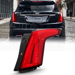 ACANII - For 2017 2018 2019 Cadillac XT5 All Red Lens LED Tail Light Brake Lamp Assembly Replacement Left Driver Side