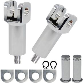 Passenger Foot Peg Supports Mounts Clevis Kit Compatible With Harley Davidson Softail 2000-2006. (black)