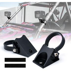 Xprite 2 Inch Roll Bar Mounting Brackets, Universal Adjustable LED Light Bar Brackets Roll Cage Bull Bar Clip Holder for UTV ATV Can Am Maverick X3 Polaris RZR XP and More Models