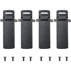 Walkie Talkie Back Clip 4PCS Black Radio Belt Clips for Baofeng UV-5R UV-5RA UV-5RB UV-5RC 5RD 5RE 5RE Two Way Radio Accessories