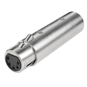 QIANRENON 5Pin XLR to 3Pin XLR DMX Converter Adapter 5Pin XLR Male to 3Pin XLR Female Audio Connector XLR 5Pin to 3Pin Conversion Expansion, for DMX Stage Lighting Dimmer Console Microphone