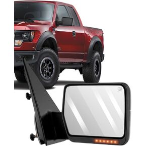 ECCPP Towing Mirrors Replacement fit for 2004-06 for Ford for F-150 Truck Pair Set Power Heated Signal Lighted Side View