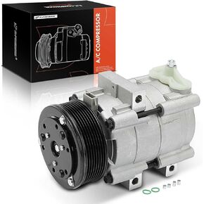 A-Premium Air Conditioner AC Compressor with Clutch Compatible with Ford F-150, Expedition, E-150 Econoline, E-250 Econoline, E-350 Econoline, E-350 Super Duty & Lincoln Navigator, 4.6L 5.4L 6.8L