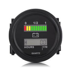 Battery Indicator Meter Gauge, Keenso 12V/24V/36V/48V/72V LED Digital Battery Indicator Gauge with LCD Hour Meter for Golf Carts in Saudi Arabia