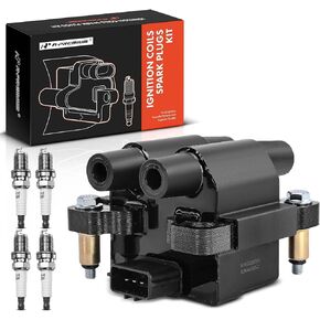 A-Premium Ignition Coils and Spark Plugs Kits Compatible with Subaru Outback 2005-2009, Forester 2005-2008, Impreza 2005-2010, Legacy 2005-2009 & Saab 9-2X 2005-2006, Naturally Aspirated