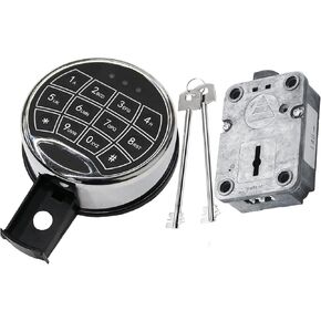 Digital Electronic Keypad Lock for Safes, Gun Safe Lock Replacement, Time Delay Safe Lock Including 2 Emergency Keys for Locksmiths (Left Swing Bolt)